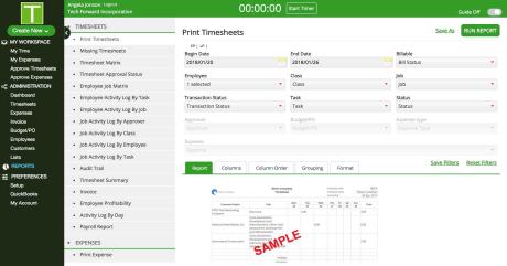 Stay on track with insightful and informative reports in TimeRewards